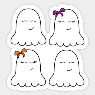 Cute Male and Female Happy Ghosts Sticker